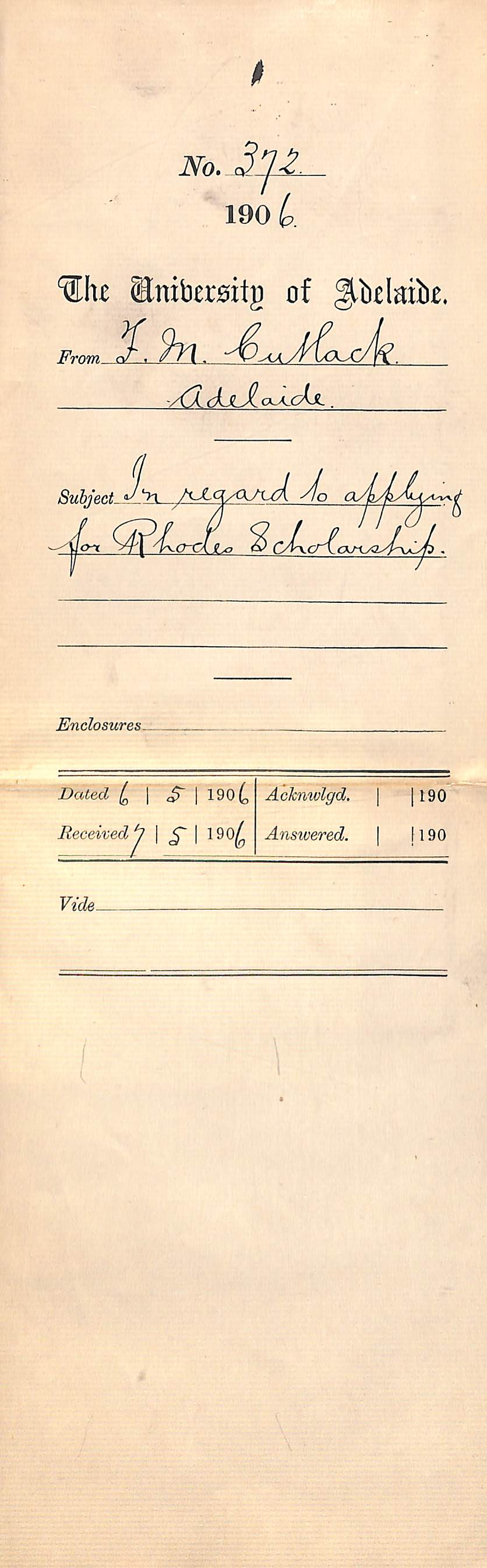 Regarding applying for the Rhodes Scholarship