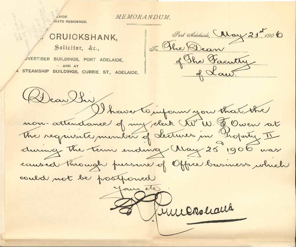 Requesting permission to sit terminal examination in Property II