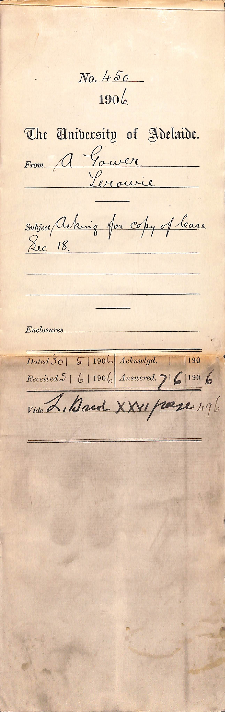 Requesting a copy of the lease