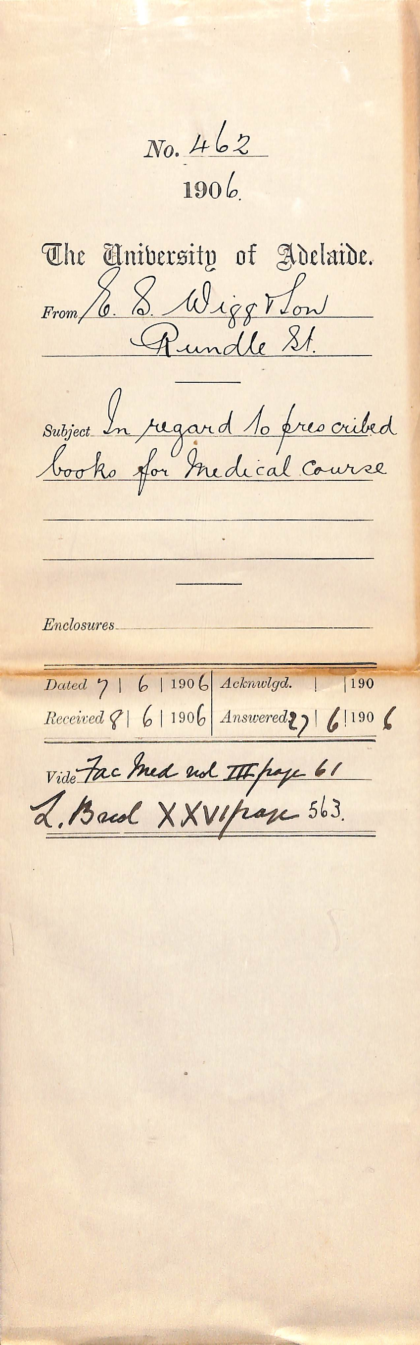 Regarding medical students purchase of non-prescribed books over the books prescribed in the calendar