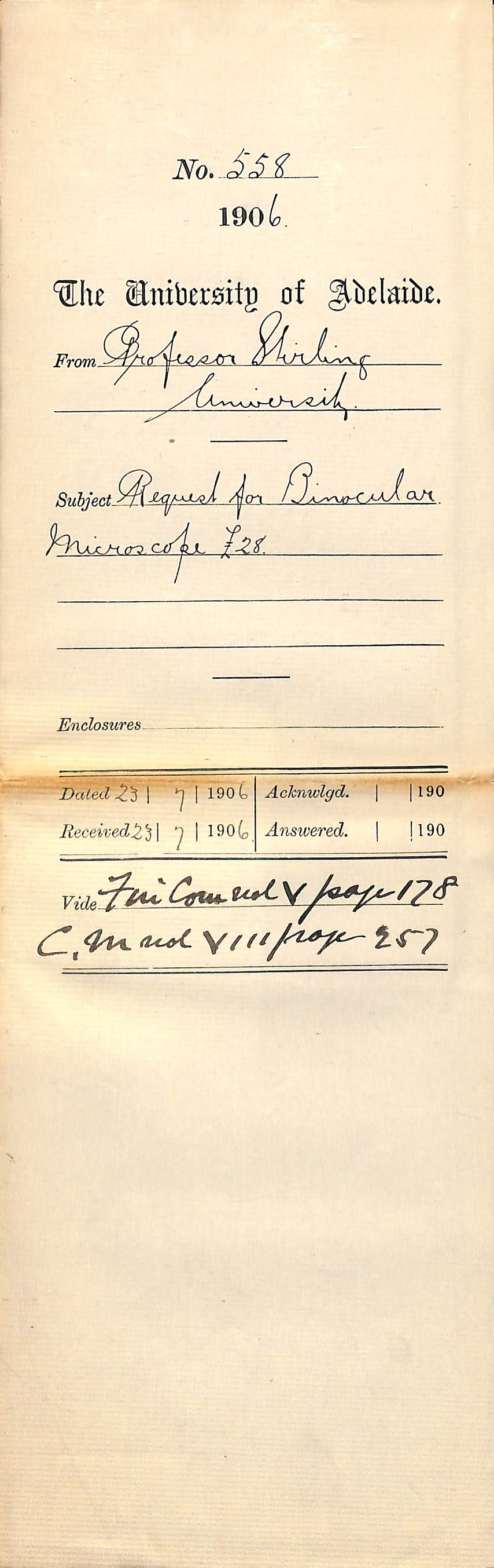 Request for Binocular Microscope &pound;28