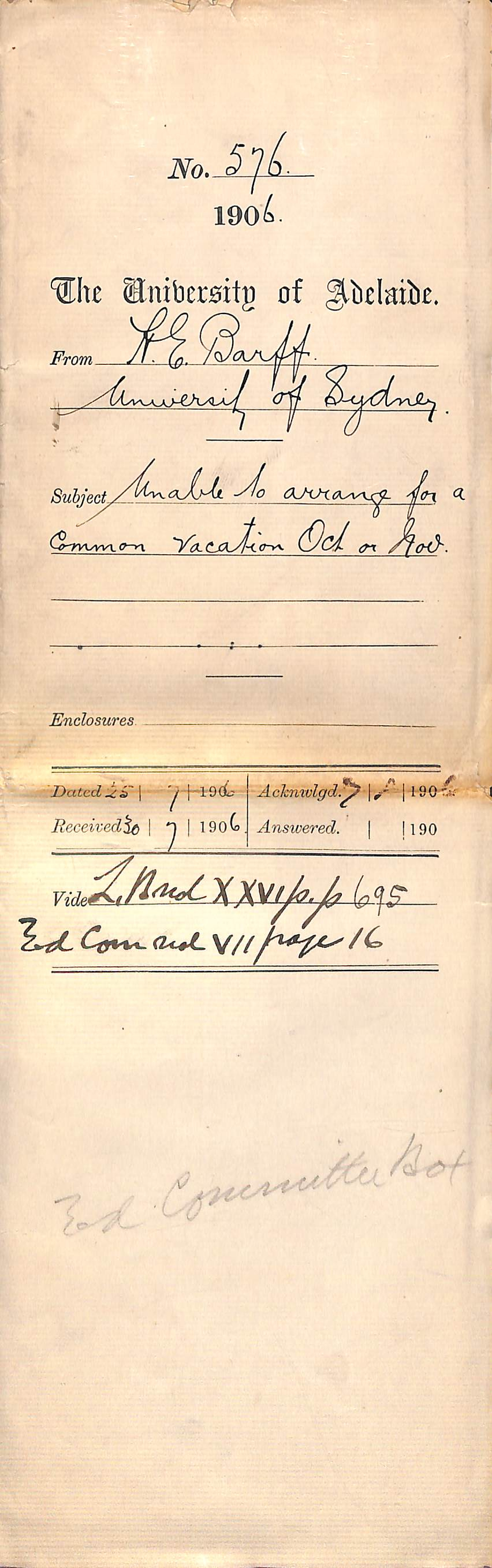 Unable to arrange for a Common Vacation October or November