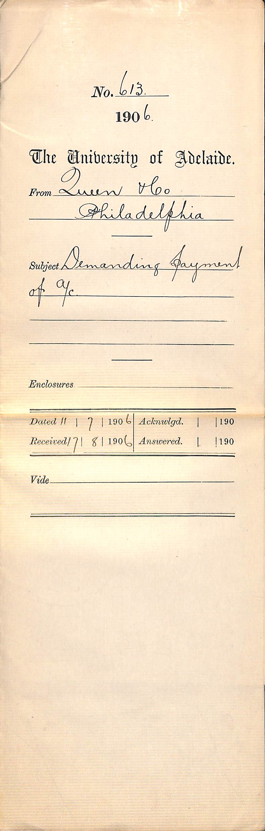 Demanding payment of Accounts