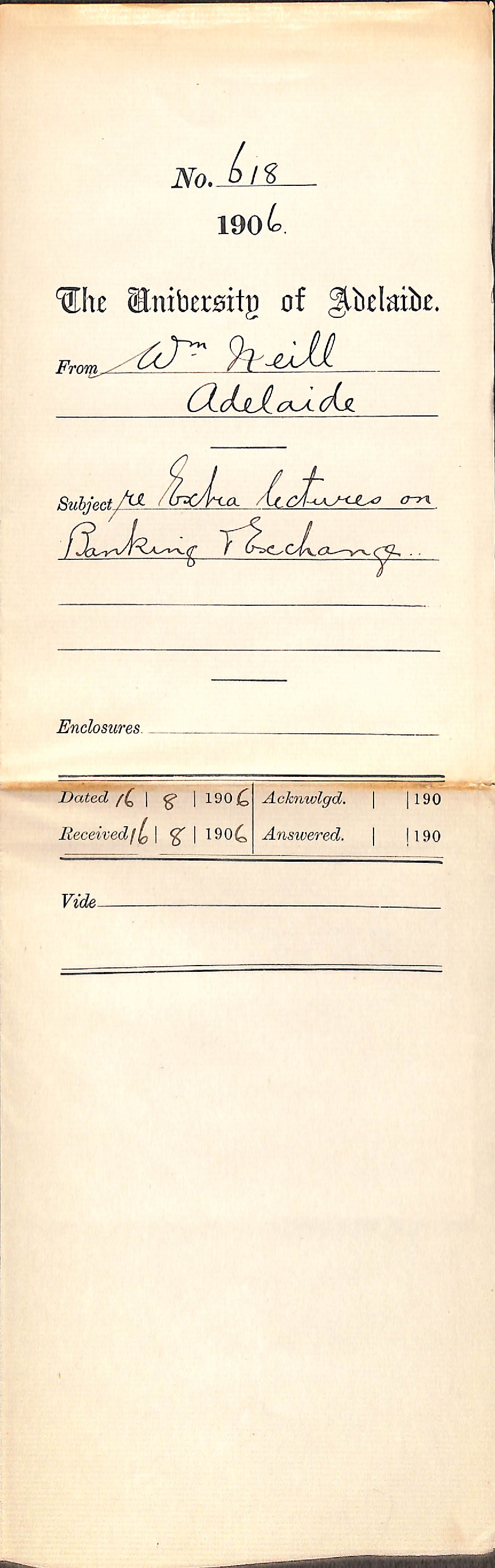 Extra Lectures on Banking and Exchange