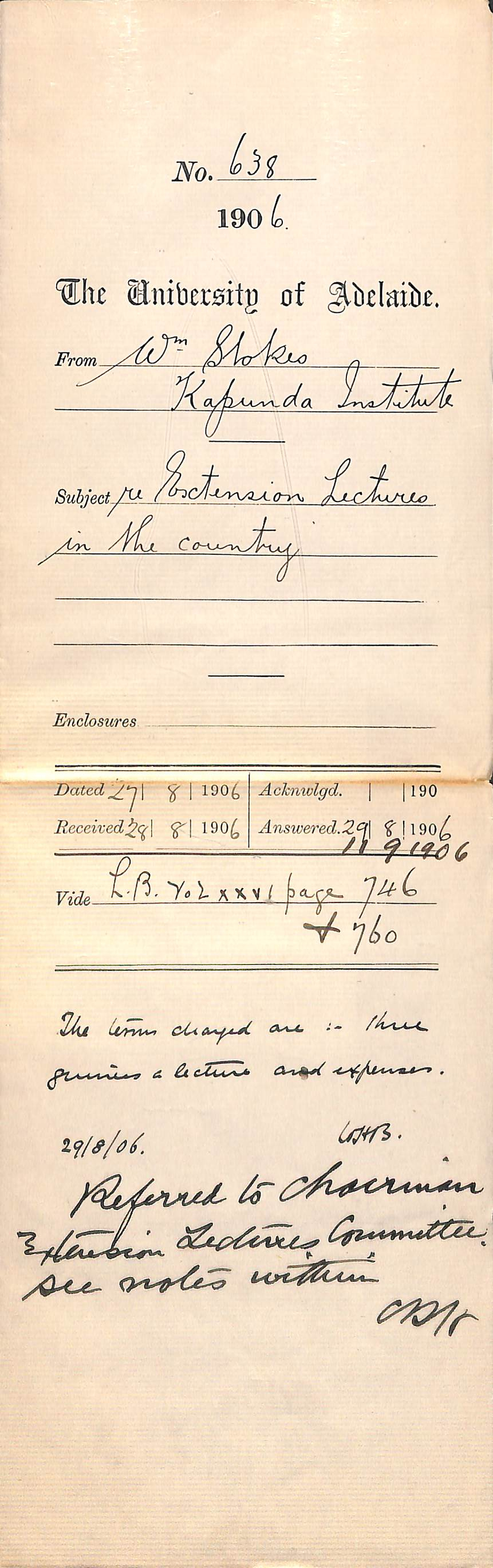 Extension Lectures in the country