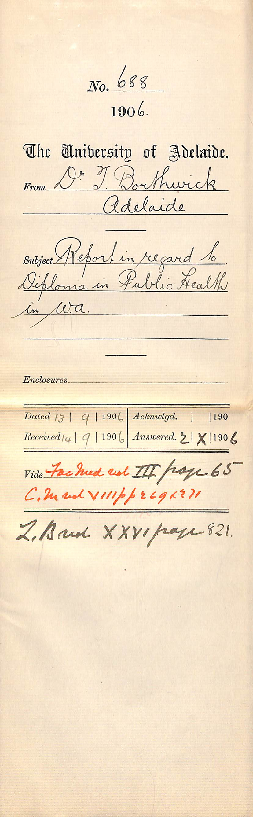 Reporting on proposal for a Diploma of Public Health in WA