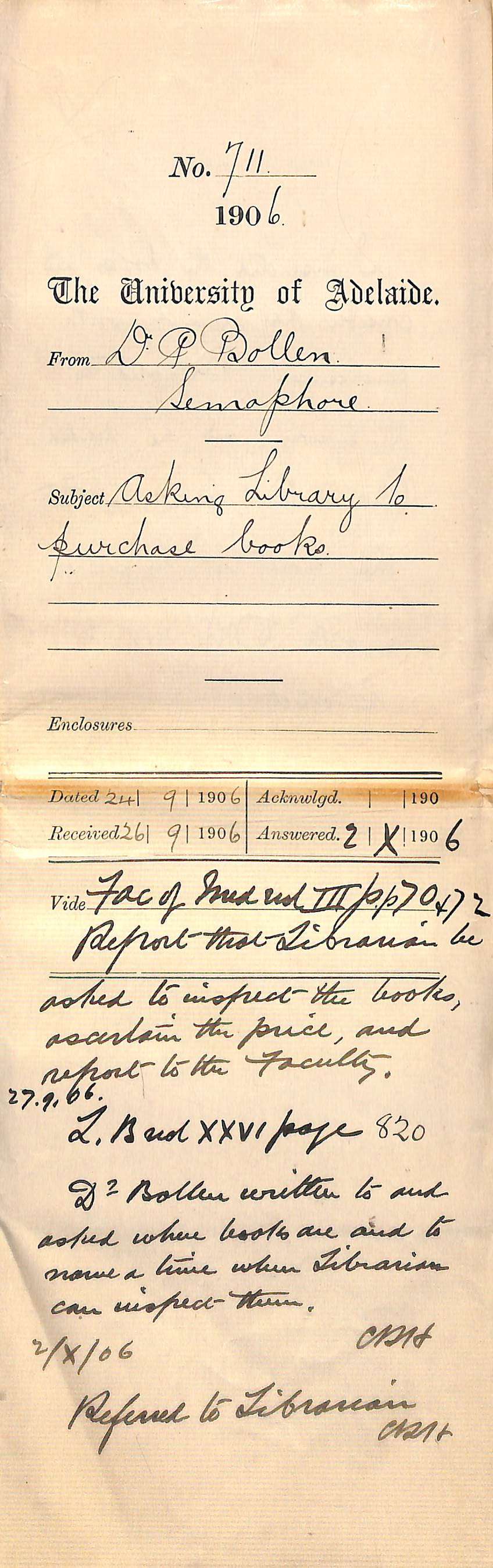 Offering books for sale to library