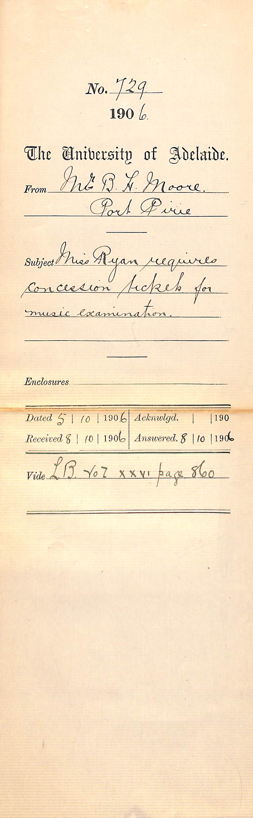 Requesting concession travel to exam venue for students