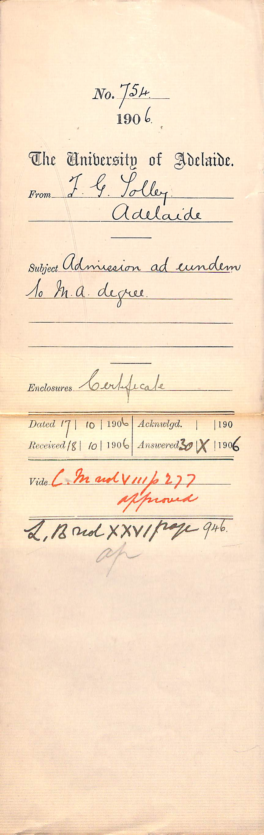 Applying for admission to MA studies