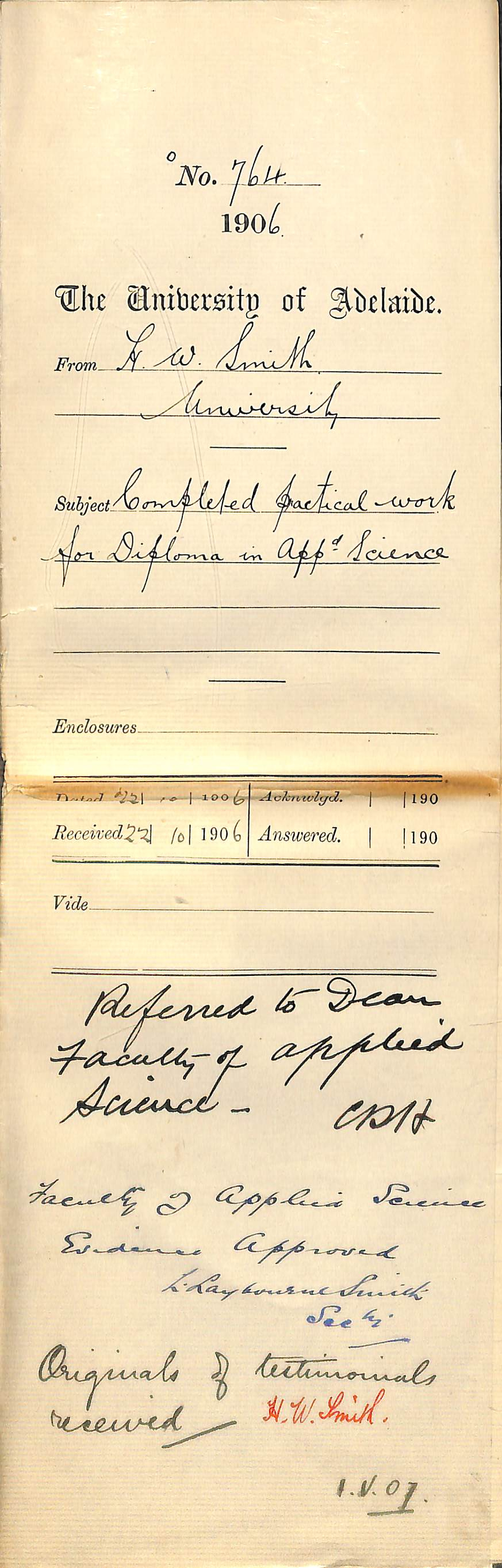 Attesting completion of practical work