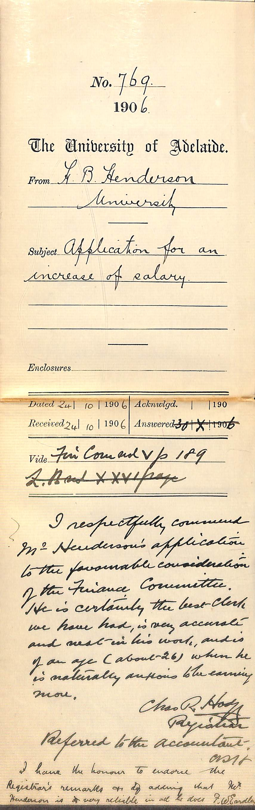 Applying for raise in clerk's salary