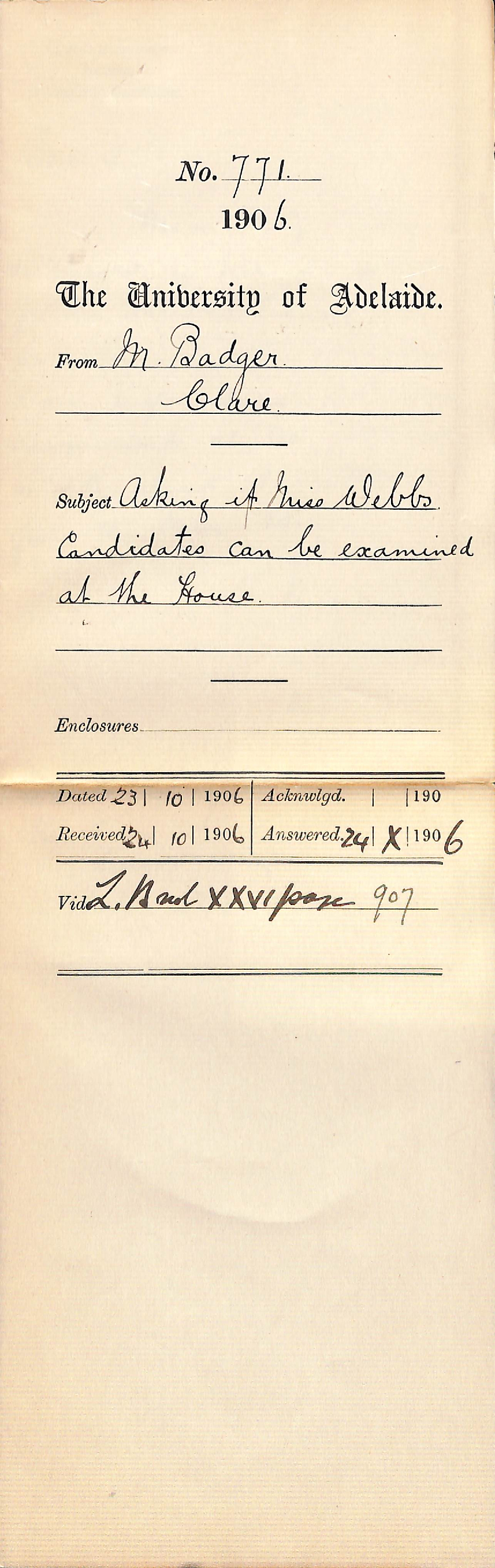 Regarding music examination venue