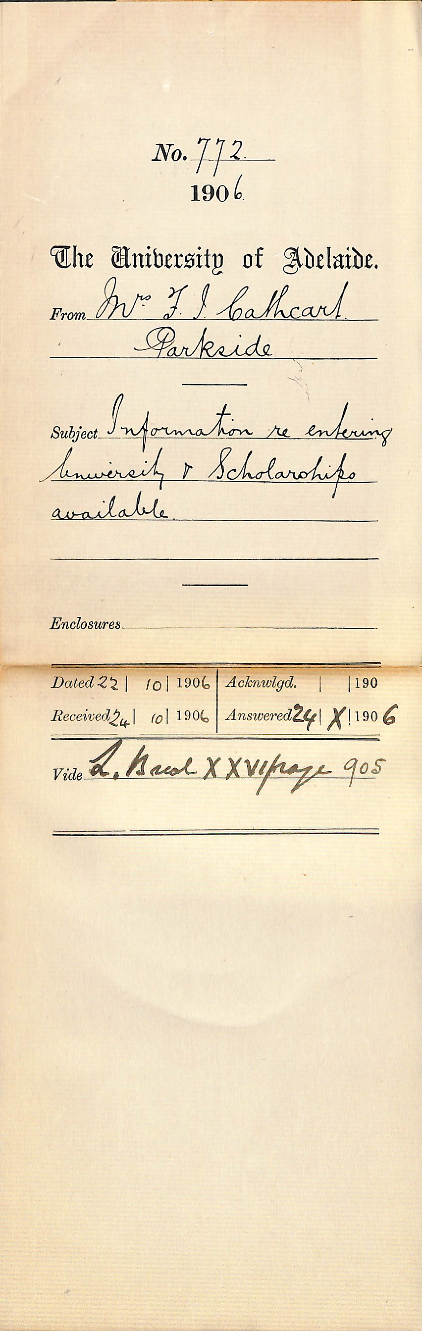 Enquiring about university studies and scholarships