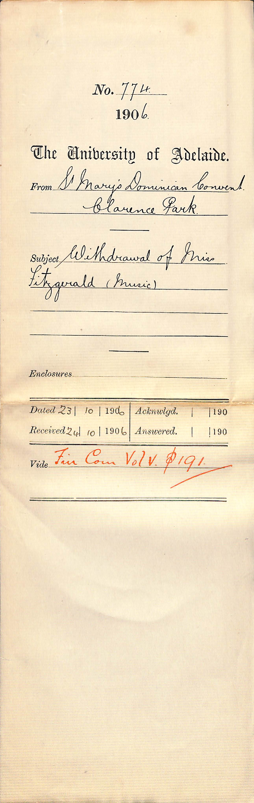 Refunding overpayment for music exam