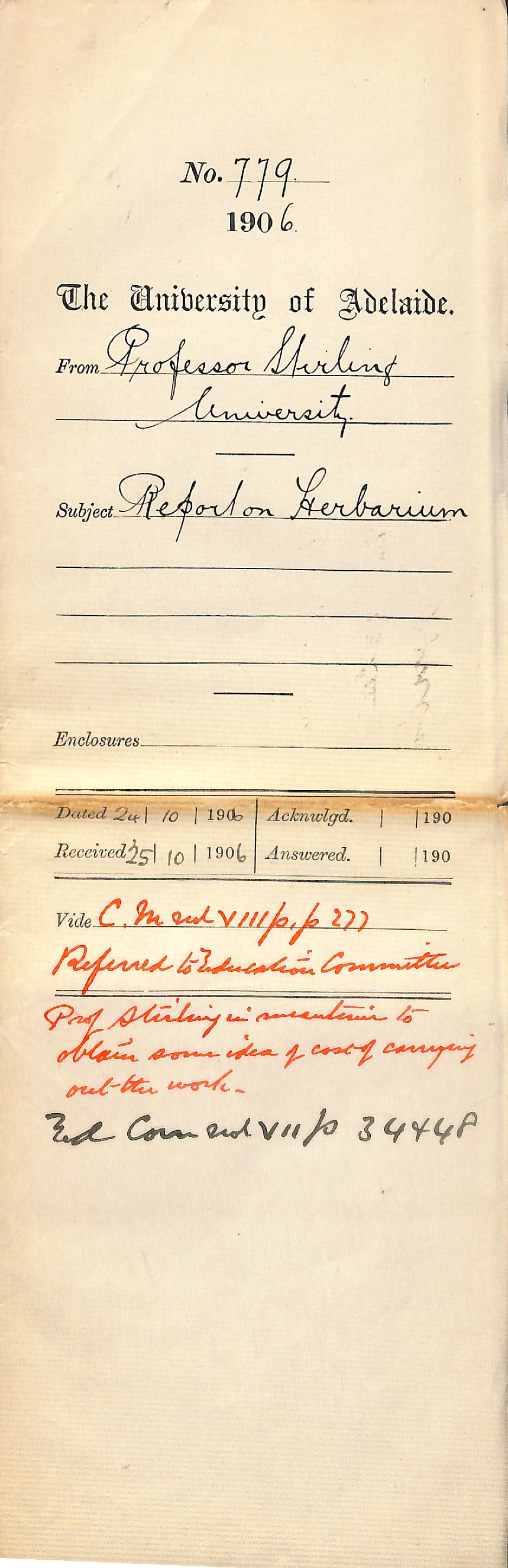 Discussing implications of Herbarium purchase