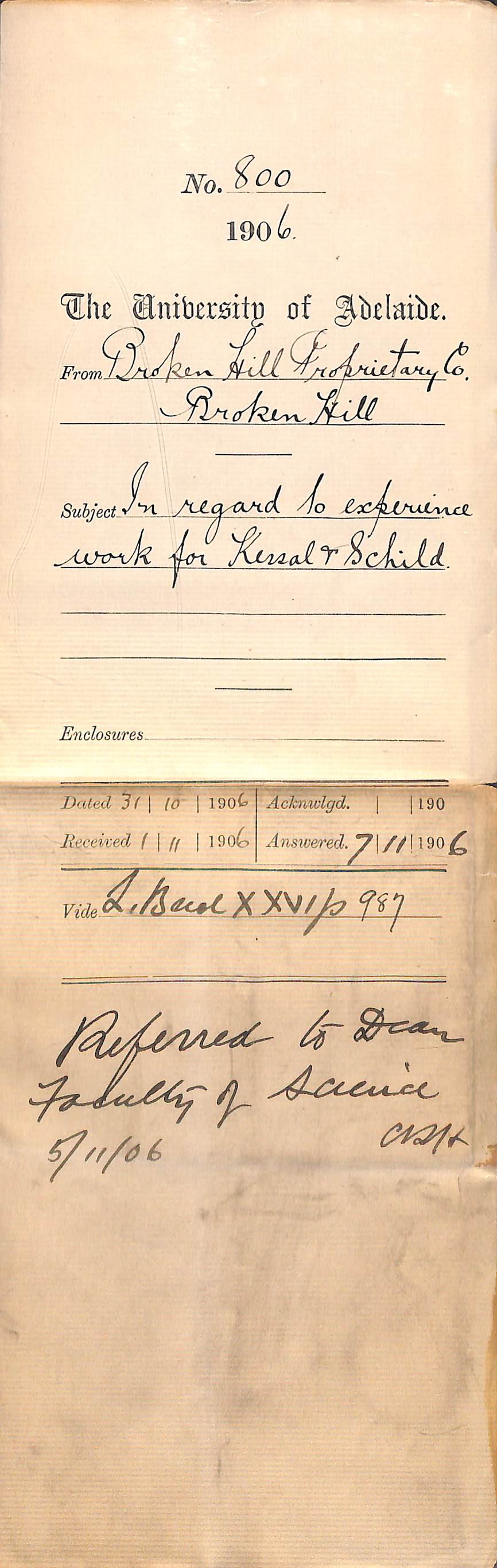 Seeking recommendations for students requesting work experience