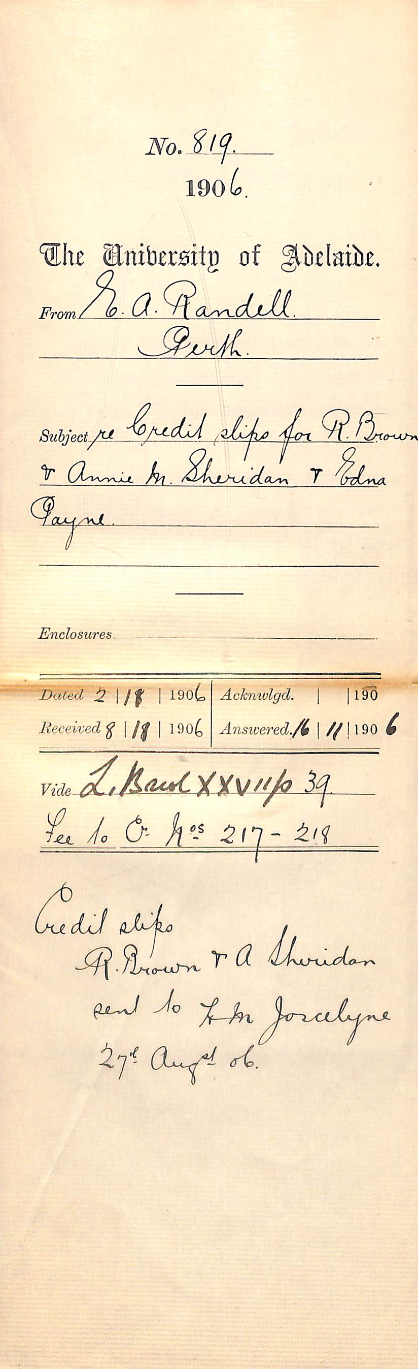 Crediting fees for deferred examinations