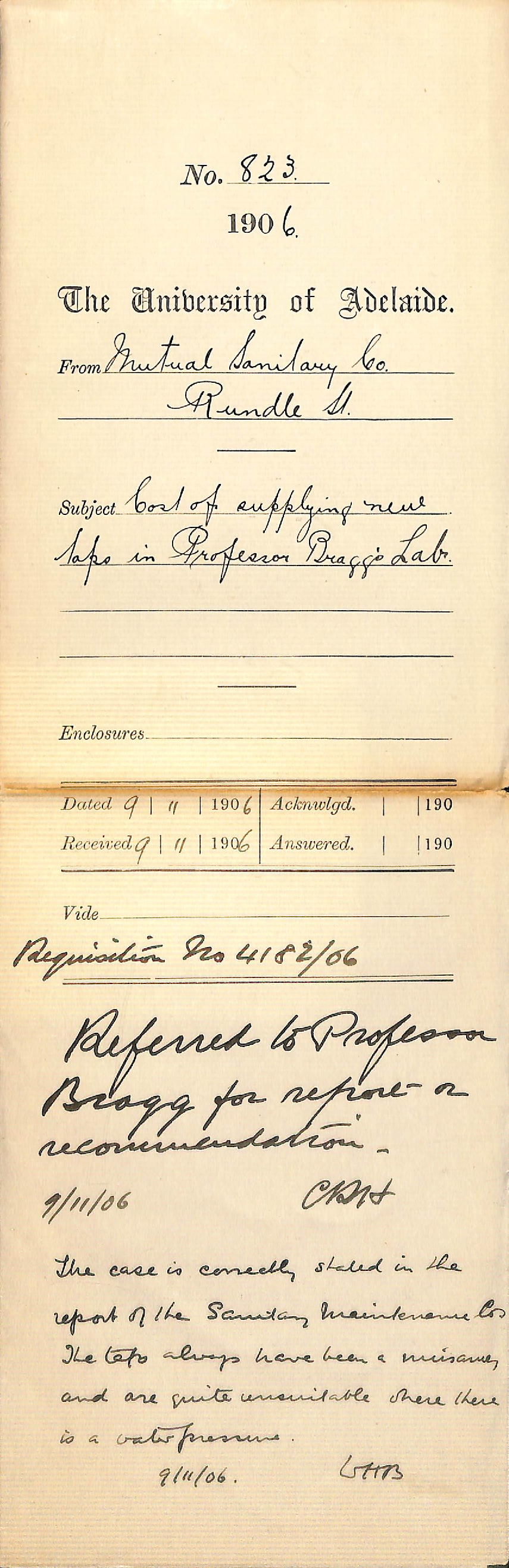 Quoting on plumbing repairs and new taps