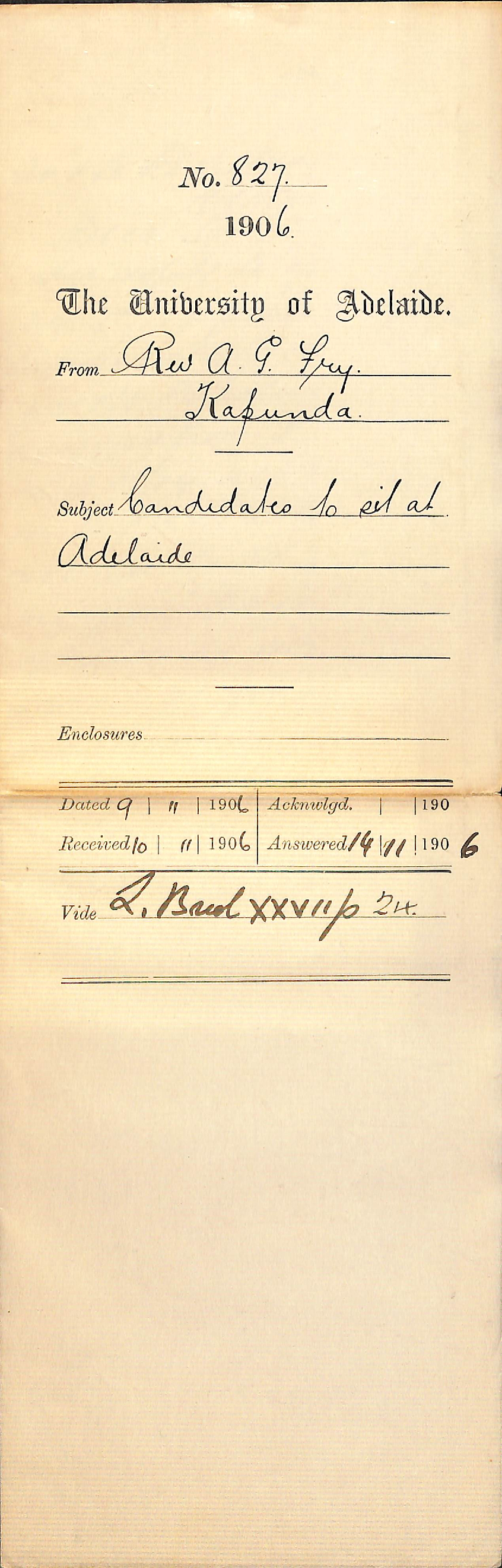 Confirming Practice of Music candidates to be examined in Adelaide