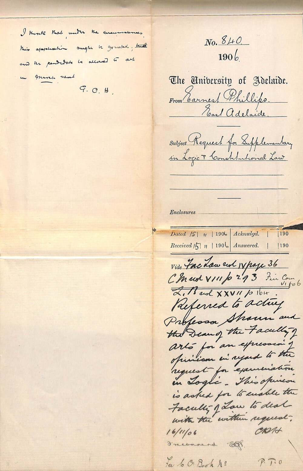 requesting supplementary examination