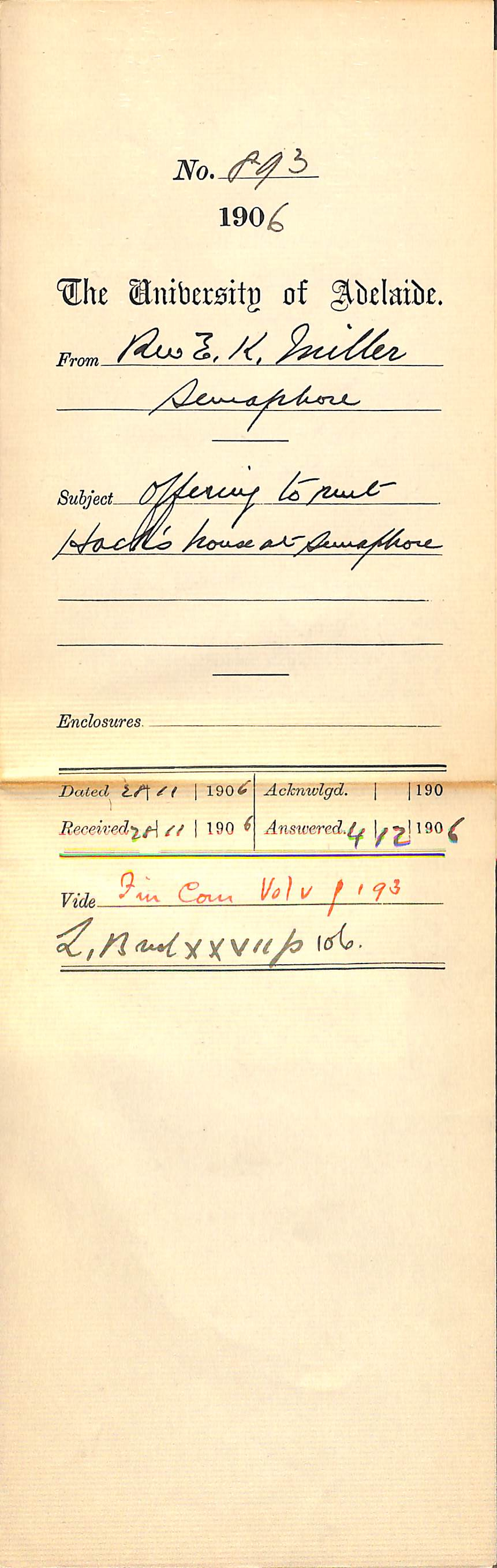 Offering to rent Hacks house at Semaphore