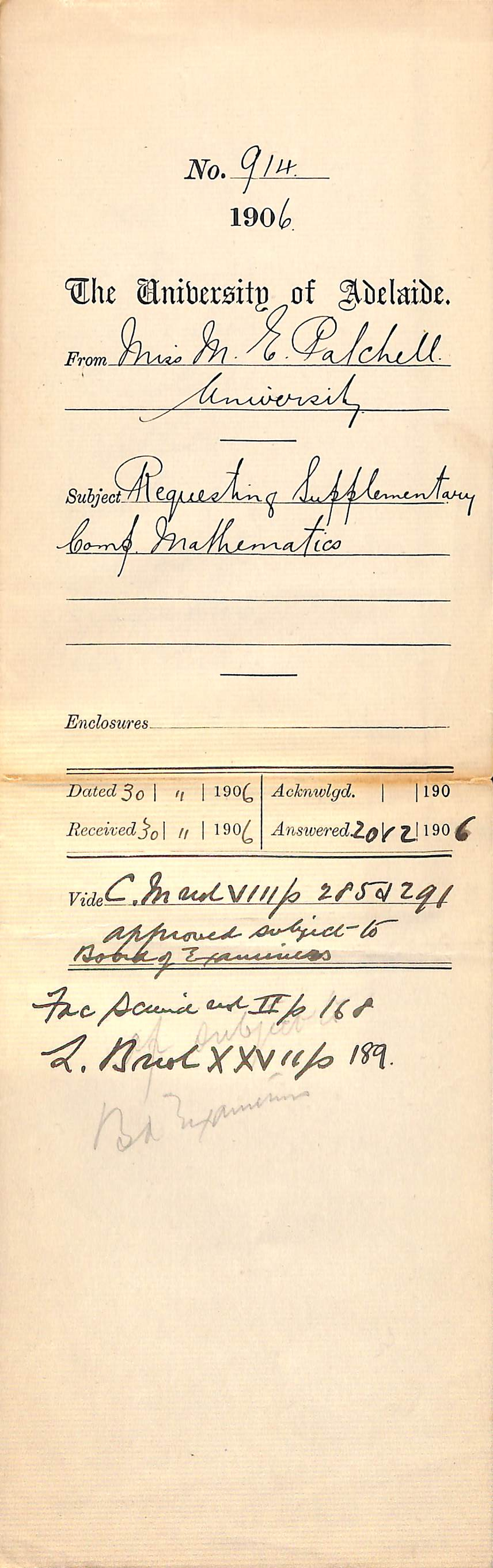 Requesting Supplementary Compulsory Mathematics