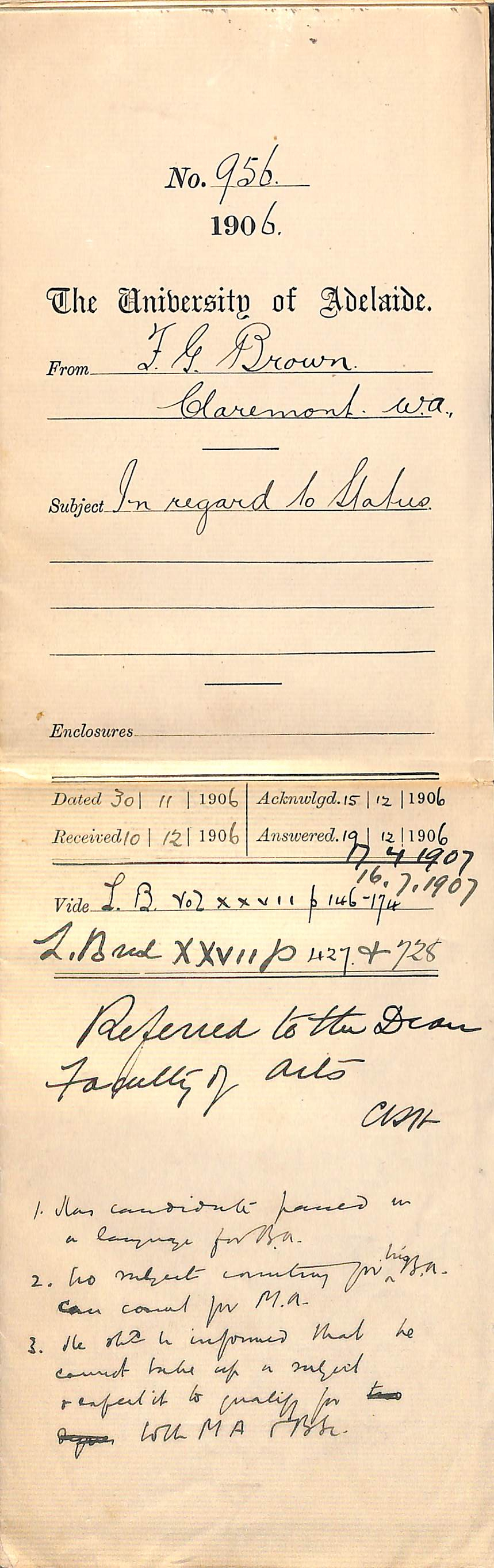 In regard to status - Brown