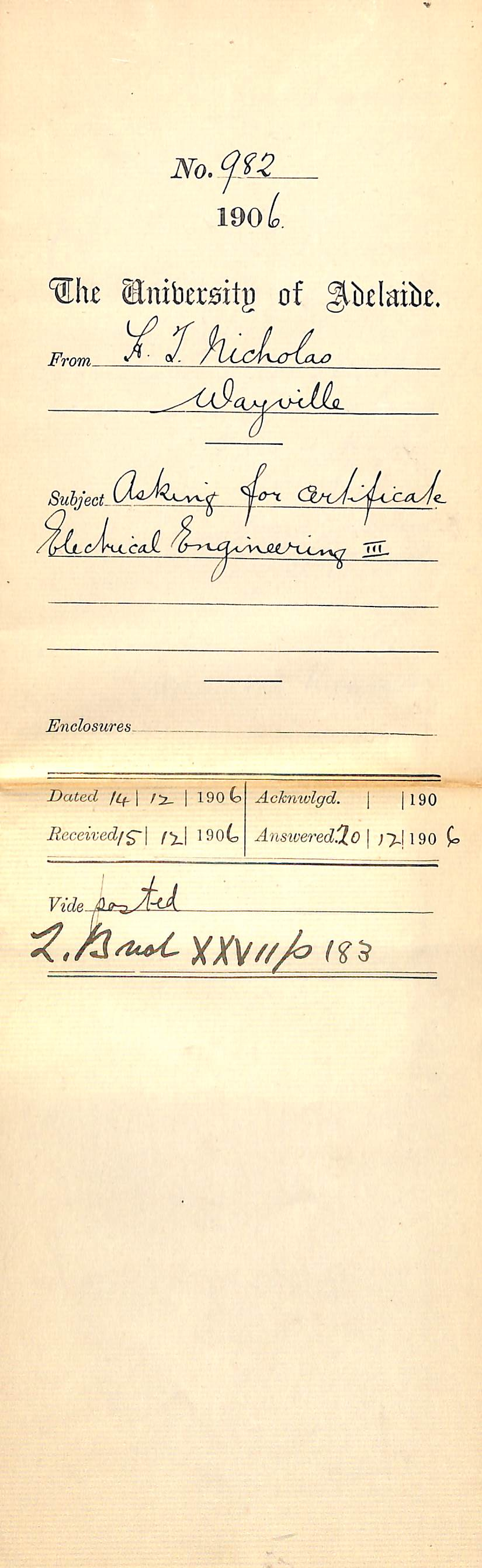 Asking for Certificate Electrical Engineering III