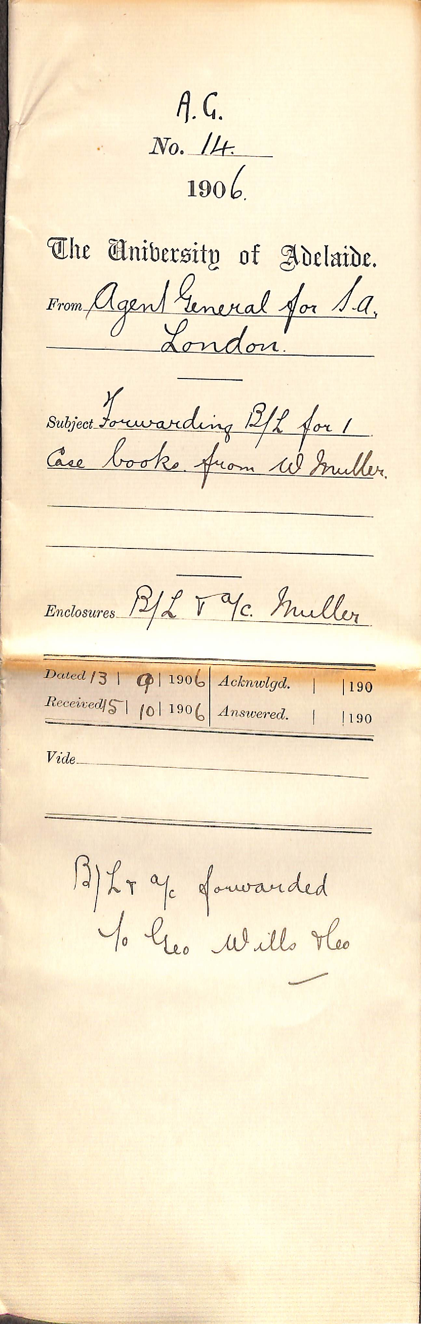 Forwarding Bill of Lading