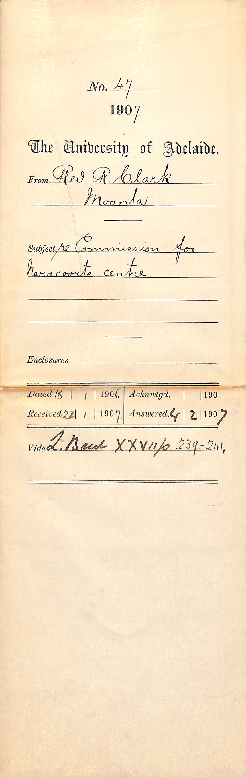 Reverend Richard Clark - Moonta - Commission for Naracoorte Centre