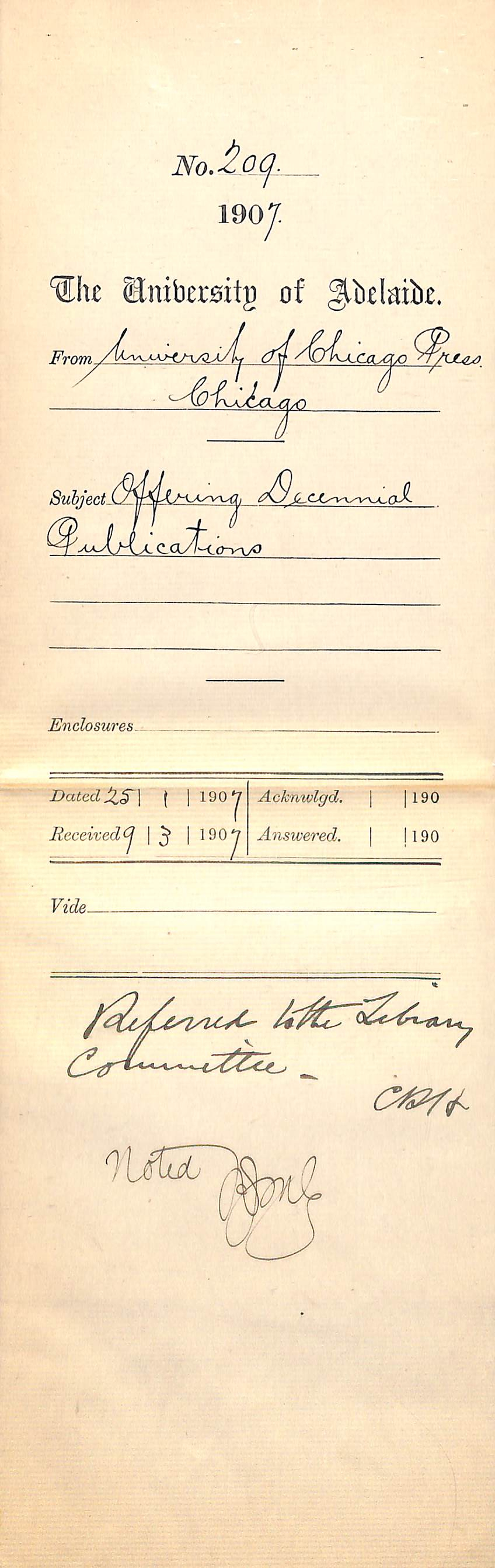 University of Chicago Press - Chicago - Offering Decennial Publications