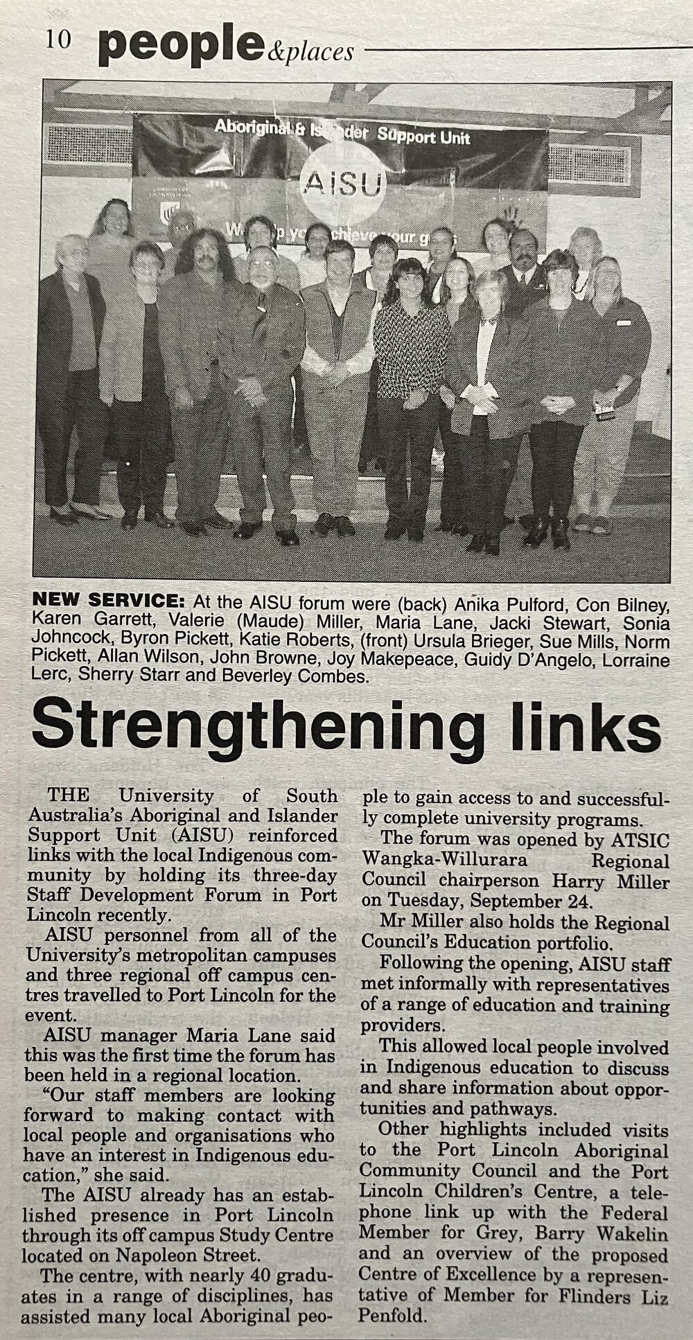 Strengthening Links &ndash; AISU Forum in Port Lincoln