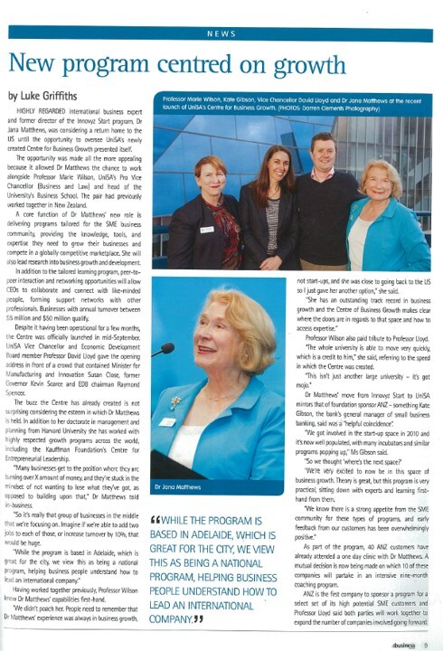 New program centred on growth