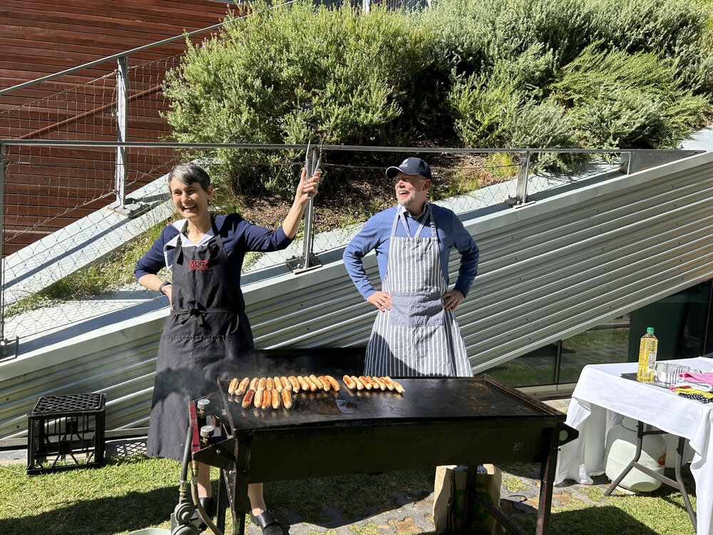 On barbecue duty at the UniSA Workplace Givers' appreciation lunch
