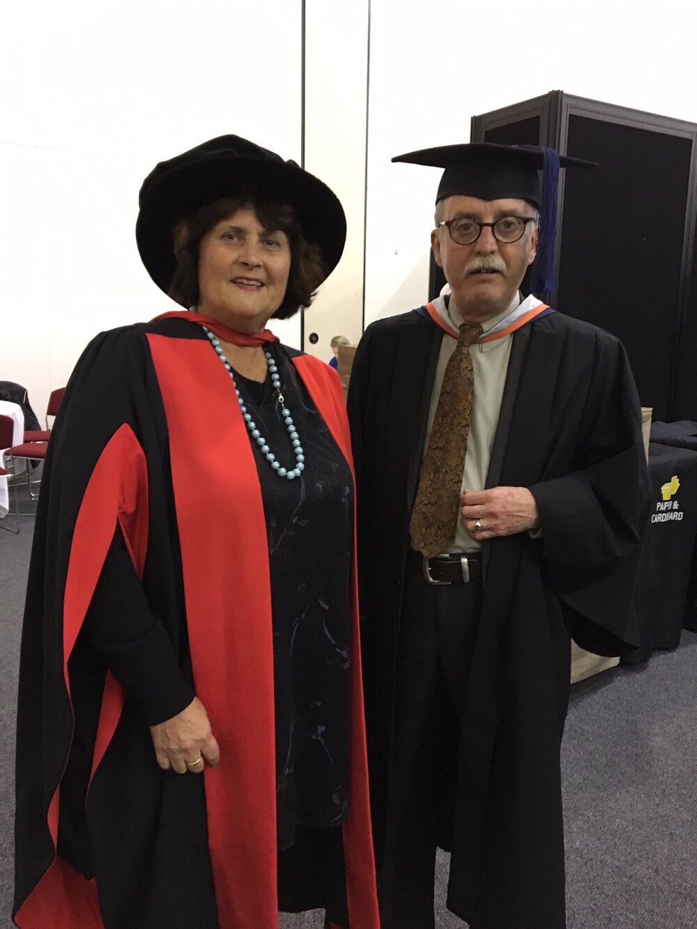 Peter Cardwell and Prof Jennifer McKay Gruaduations 2017