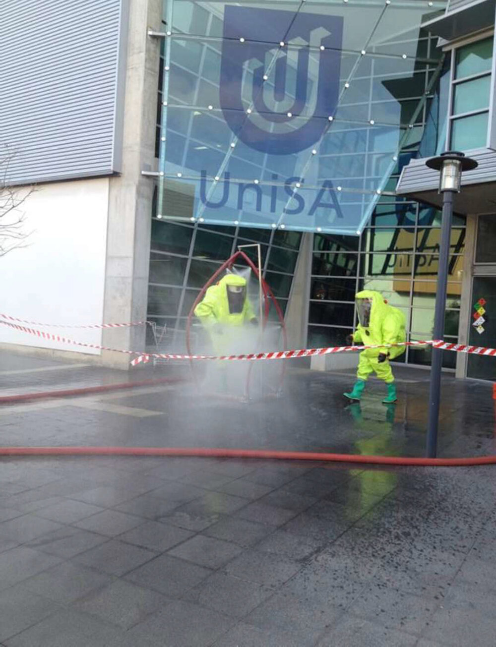 SAPOL Hazmat Team in action