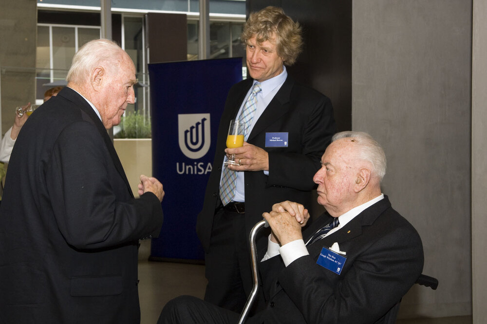 Namesake attends building launch