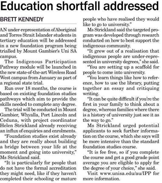 Growing Success: Aboriginal Pathways Program - Mt Gambier