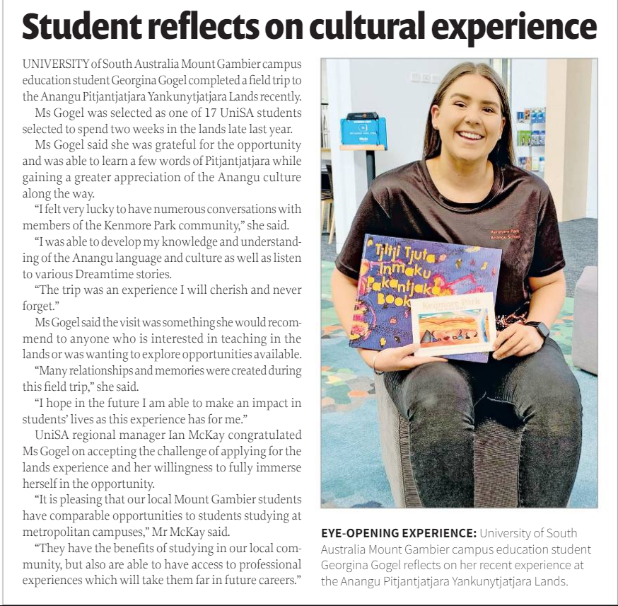 Student reflects on APY Lands trip