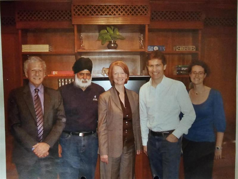 With Julia Gillard in India