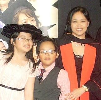 Proud Mum moment with kids