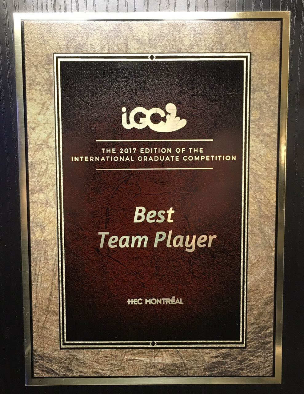 International Graduate Competition 2017