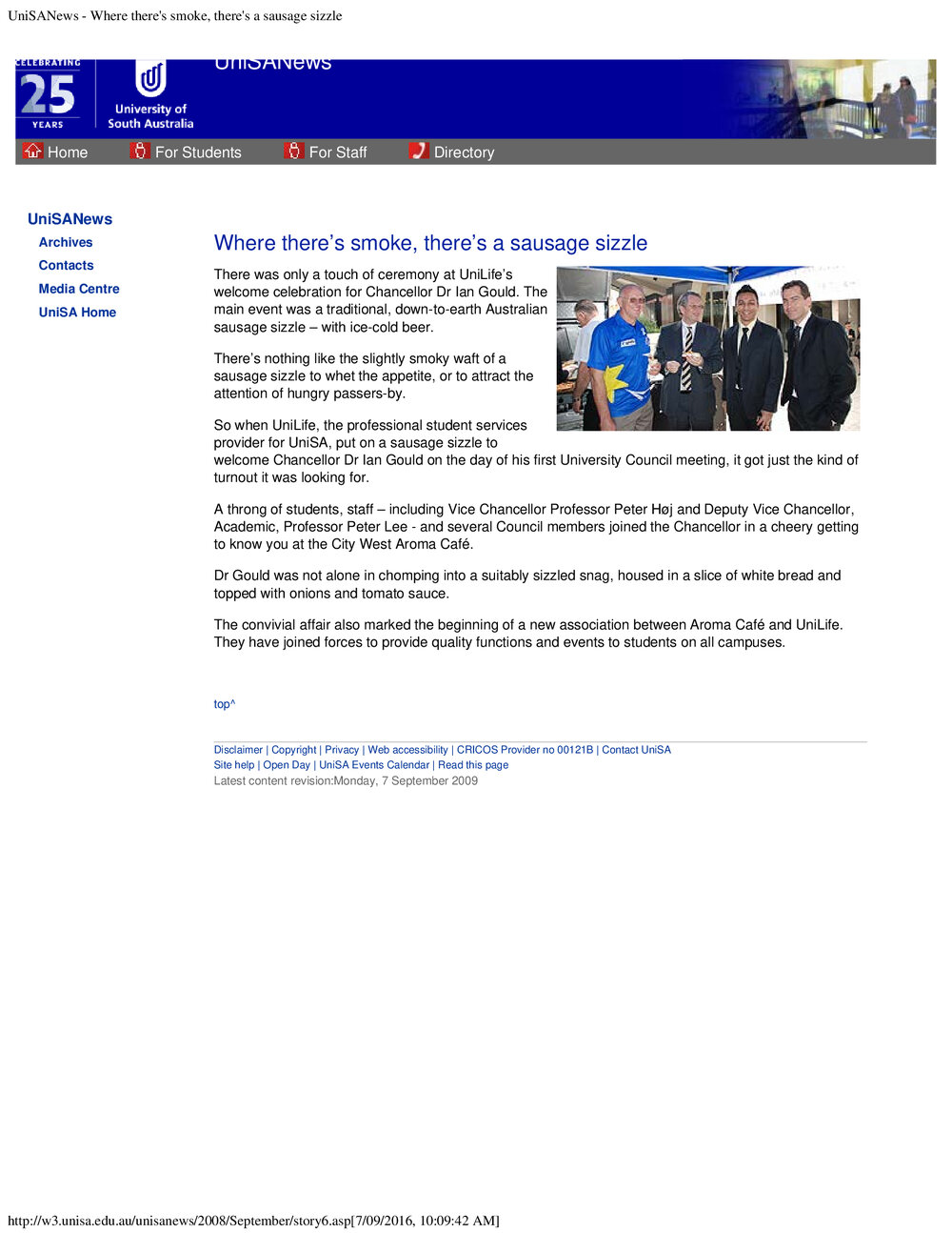 Welcome Celebration for Chancellor Dr Ian Gould 