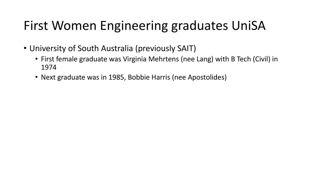 First woman engineering graduate