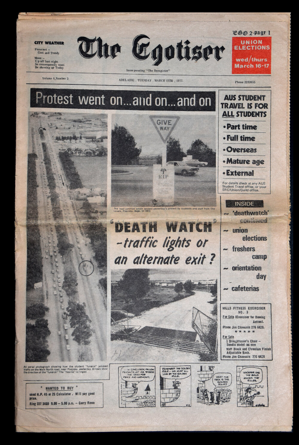 Funeral procession on Main North Road