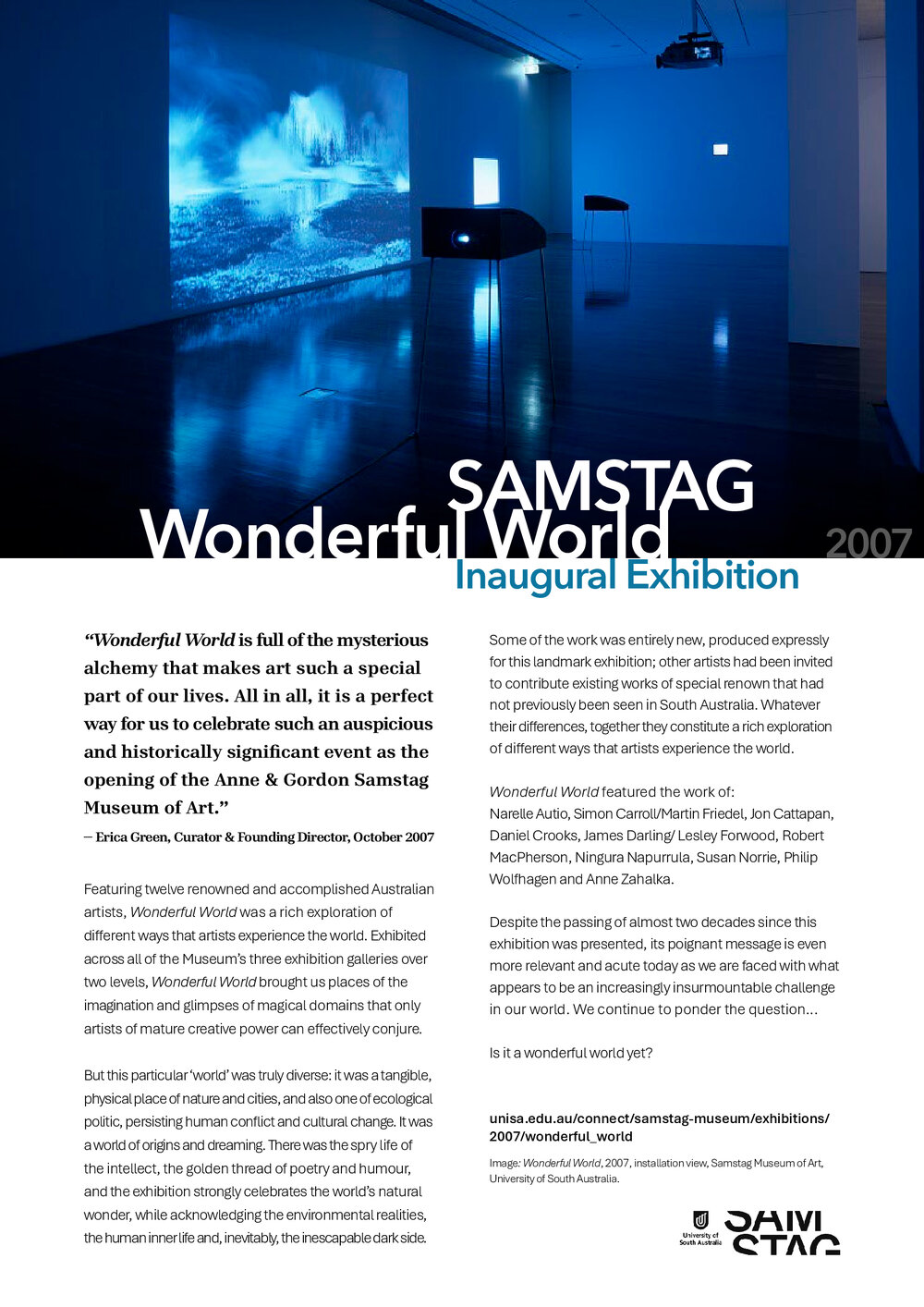 SAMSTAG Wonderful World Inaugural Exhibition