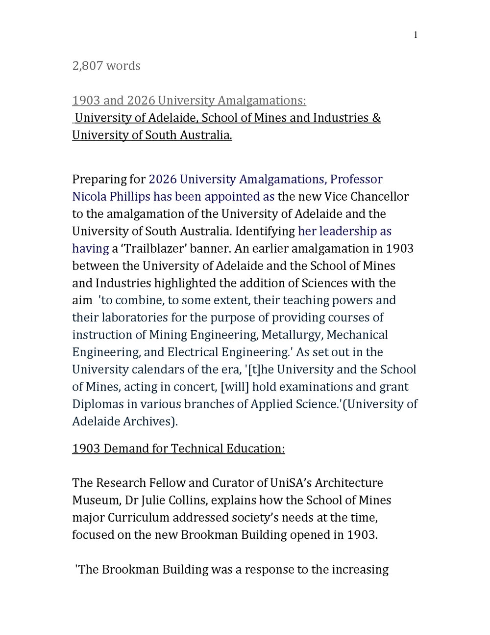 Trailblazing, then and now