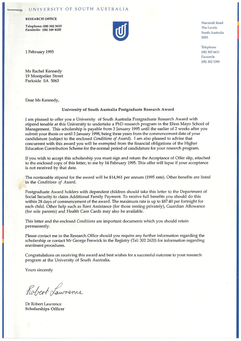 Research scholarship 