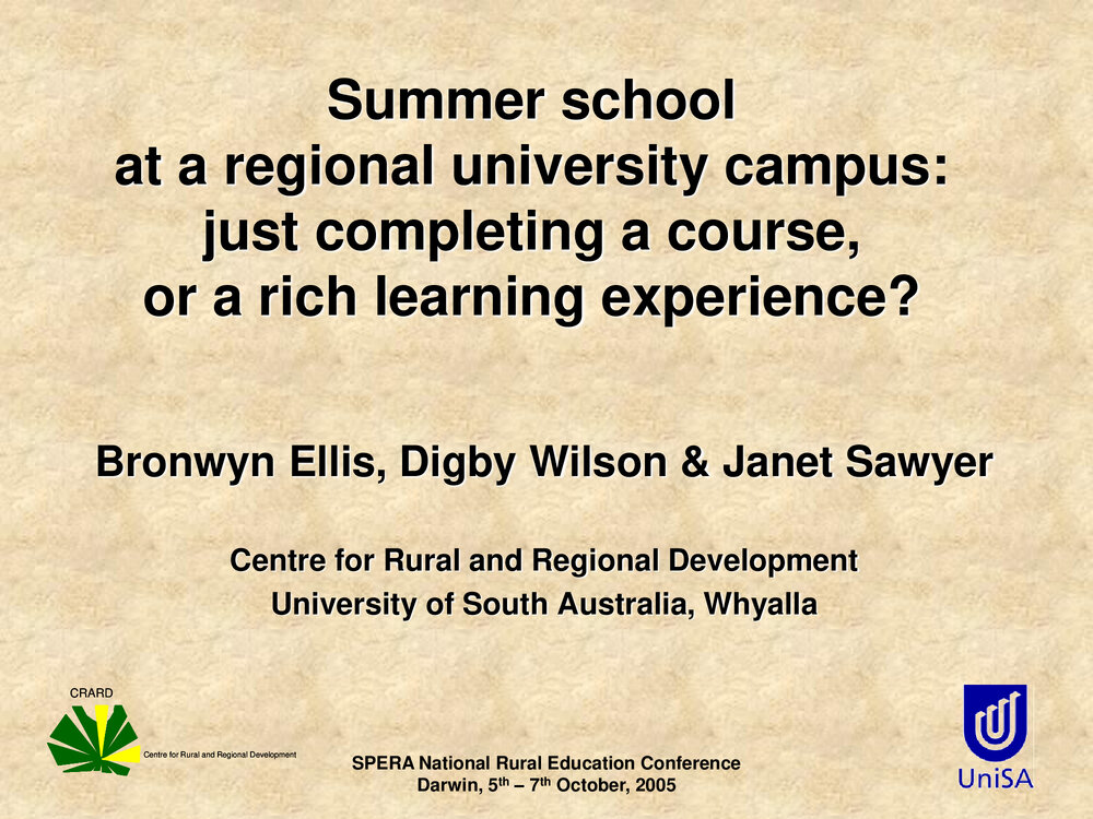 Singing the praises of Summer School