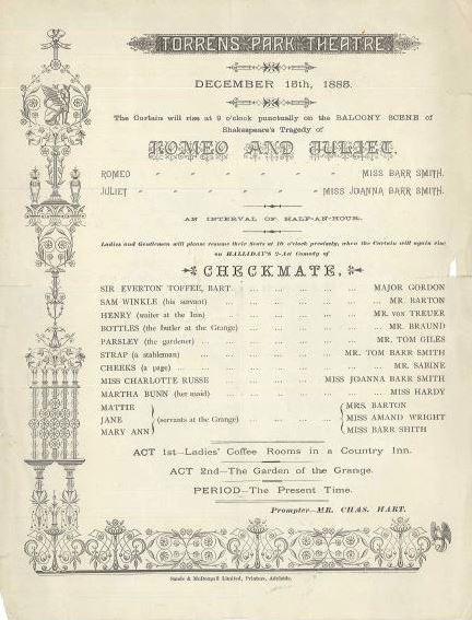 Program of Romeo & Juliet, 1885